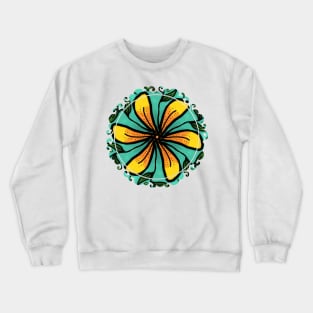 Flower Pinwheel Pattern Crewneck Sweatshirt